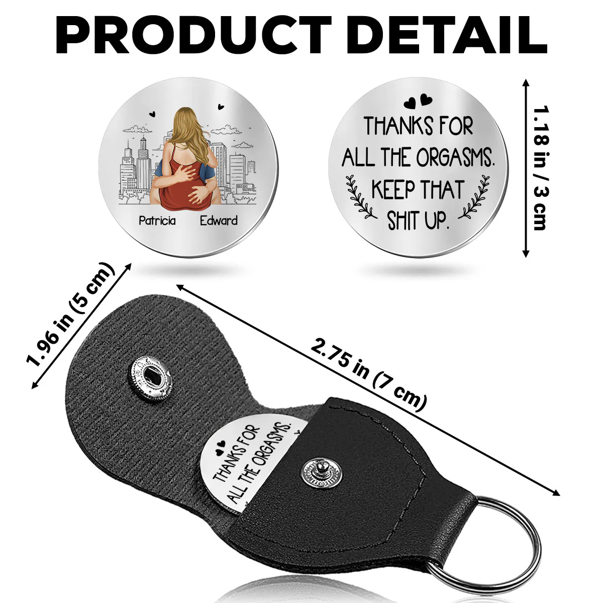Thanks For All The Orgasms - Personalized Custom Pocket Hug - Image 5