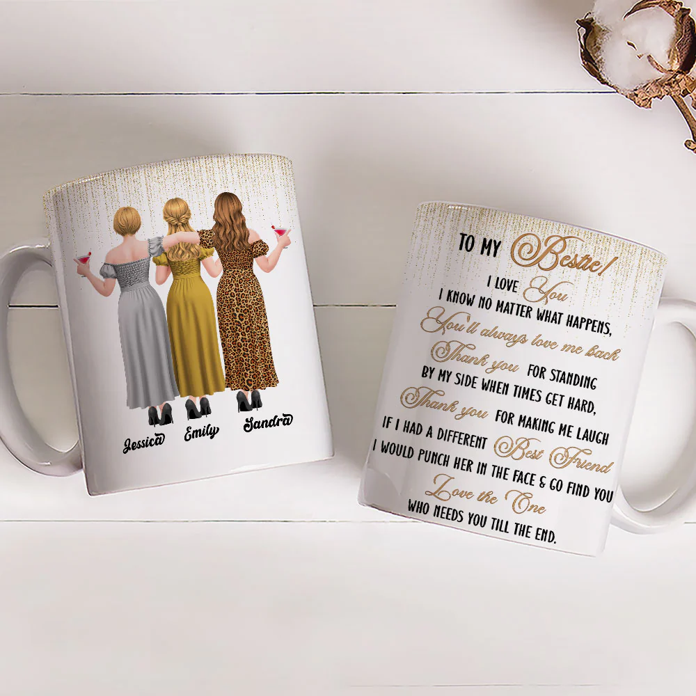 Thanks For Always Standing By My Side - Personalized Custom Coffee Mug - Image 3