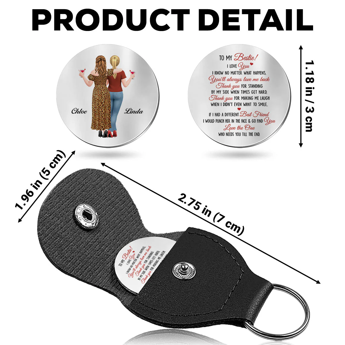 Thanks For Always Standing By My Side - Personalized Custom Pocket Hug - Image 5