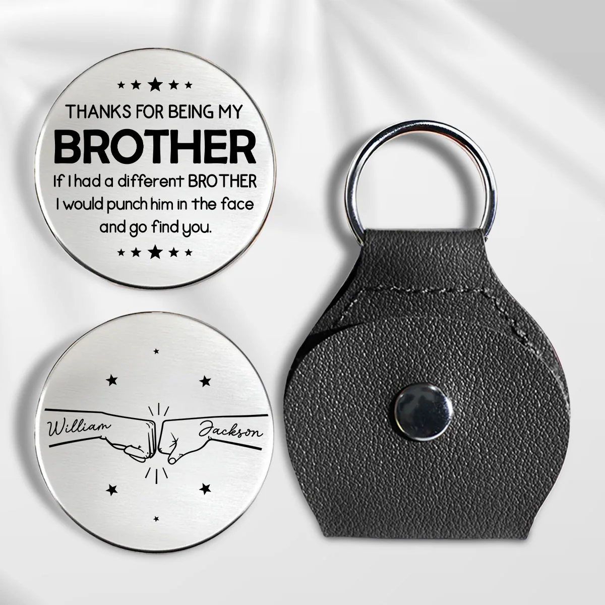 Thanks For Being My Brother - Personalized Custom Pocket Hug