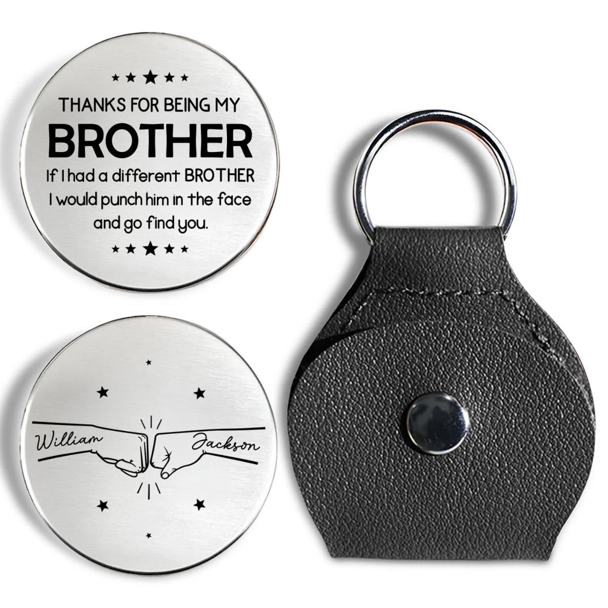 Thanks For Being My Brother - Personalized Custom Pocket Hug - Image 6