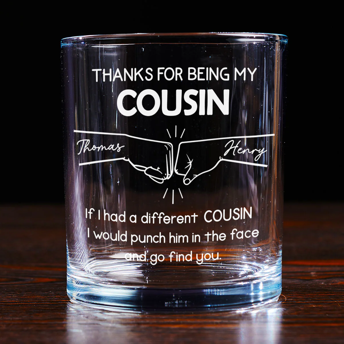 Thanks For Being My Brother - Personalized Custom Whiskey Glass - Image 5