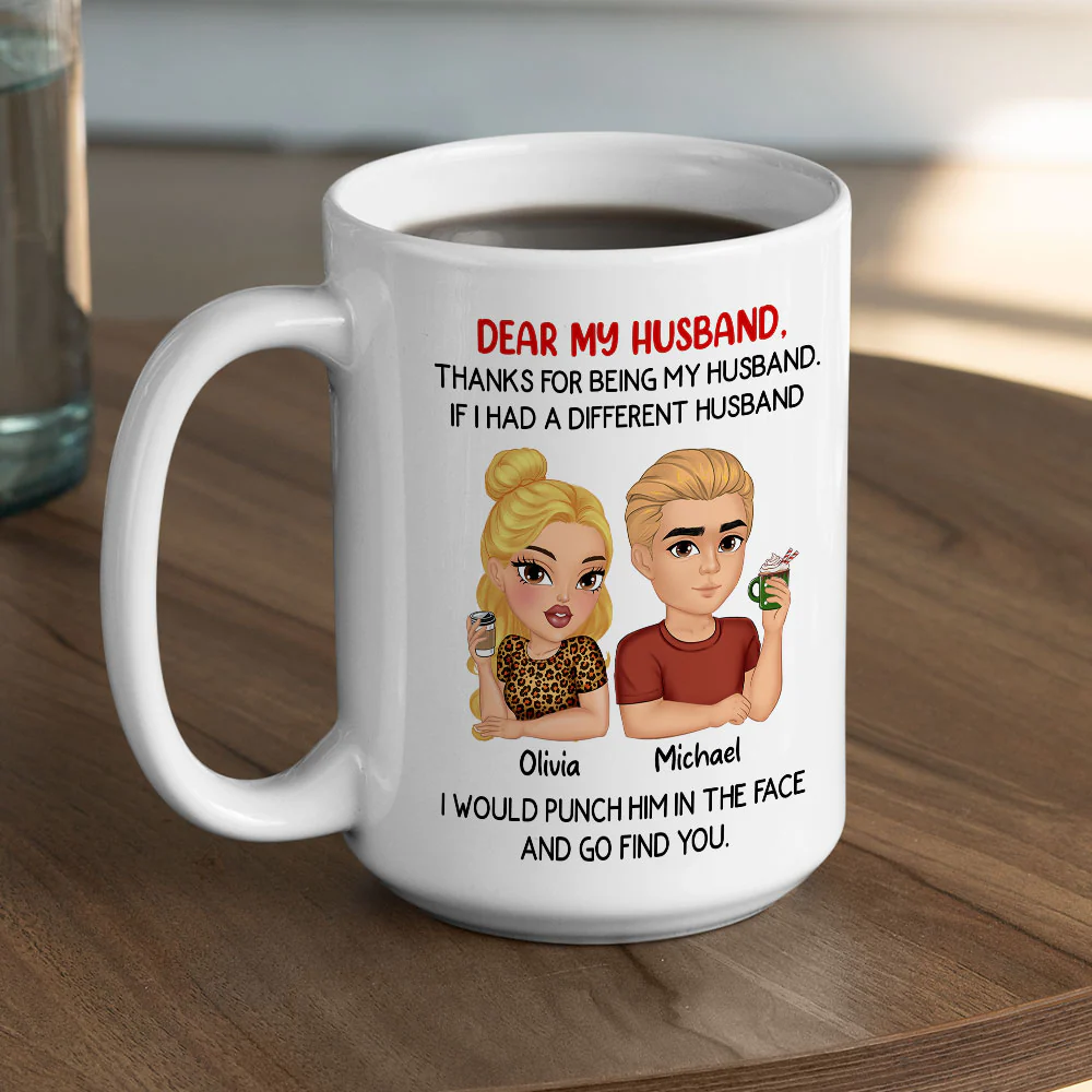 Thanks For Being My Husband - Personalized Custom Coffee Mug - Image 4