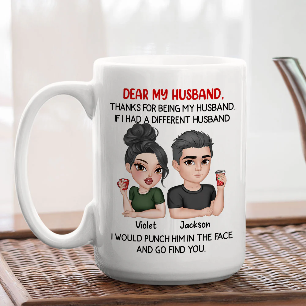 Thanks For Being My Husband - Personalized Custom Coffee Mug - Image 5
