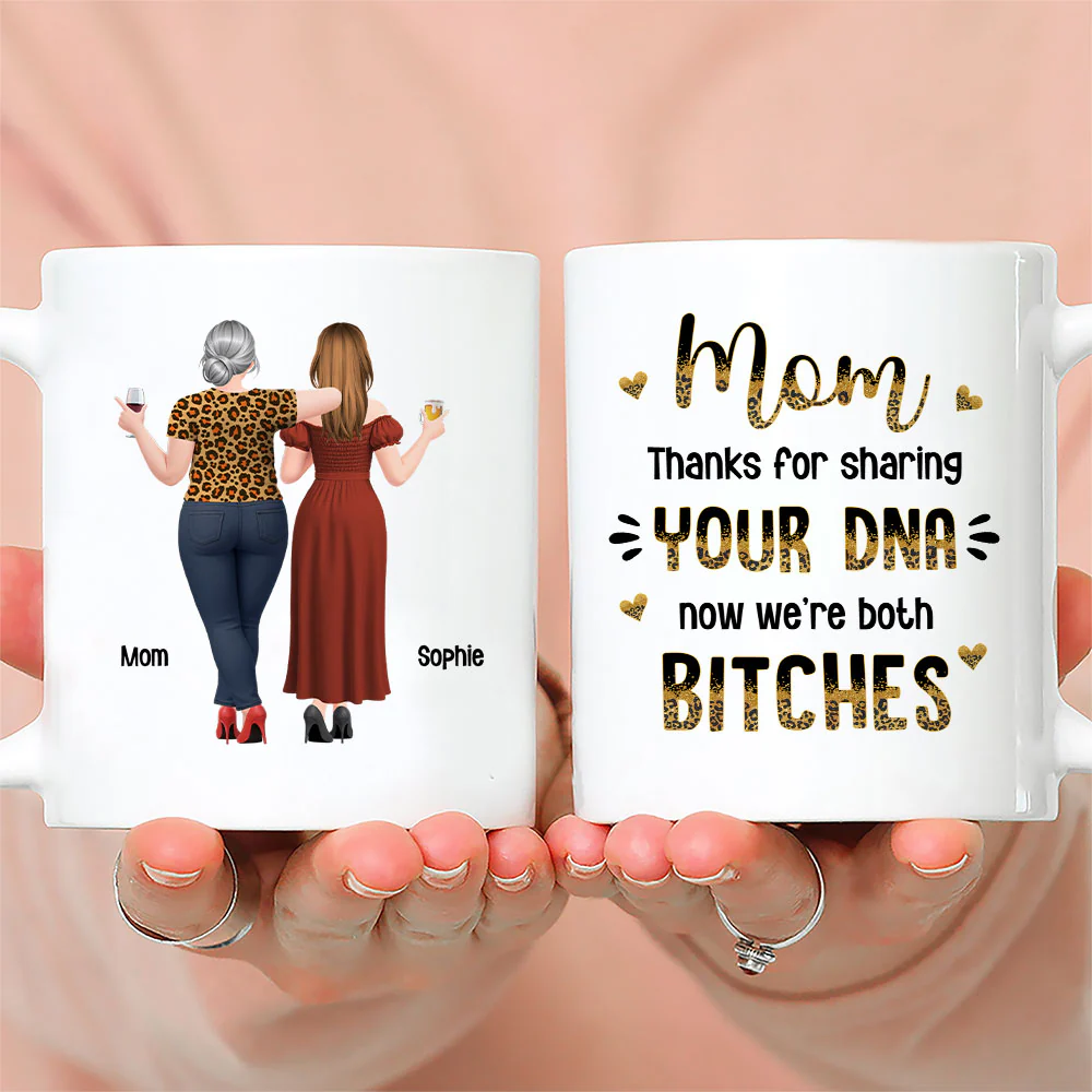 Thanks For DNA Mom Mum - Personalized Custom Coffee Mug - Image 2