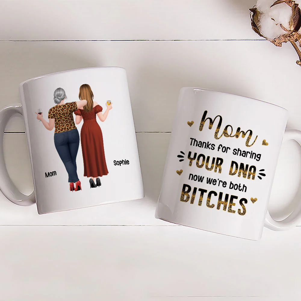 Thanks For DNA Mom Mum - Personalized Custom Coffee Mug - Image 4