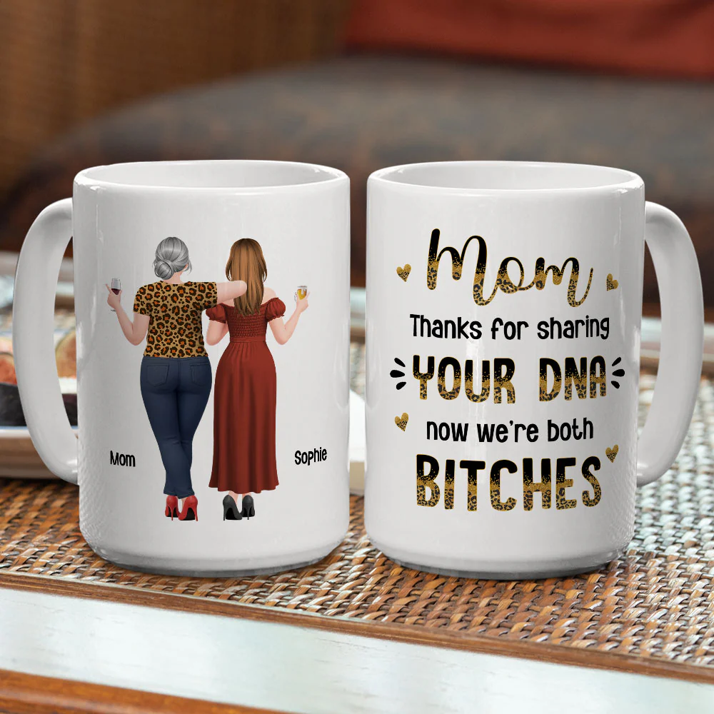 Thanks For DNA Mom Mum - Personalized Custom Coffee Mug - Image 6