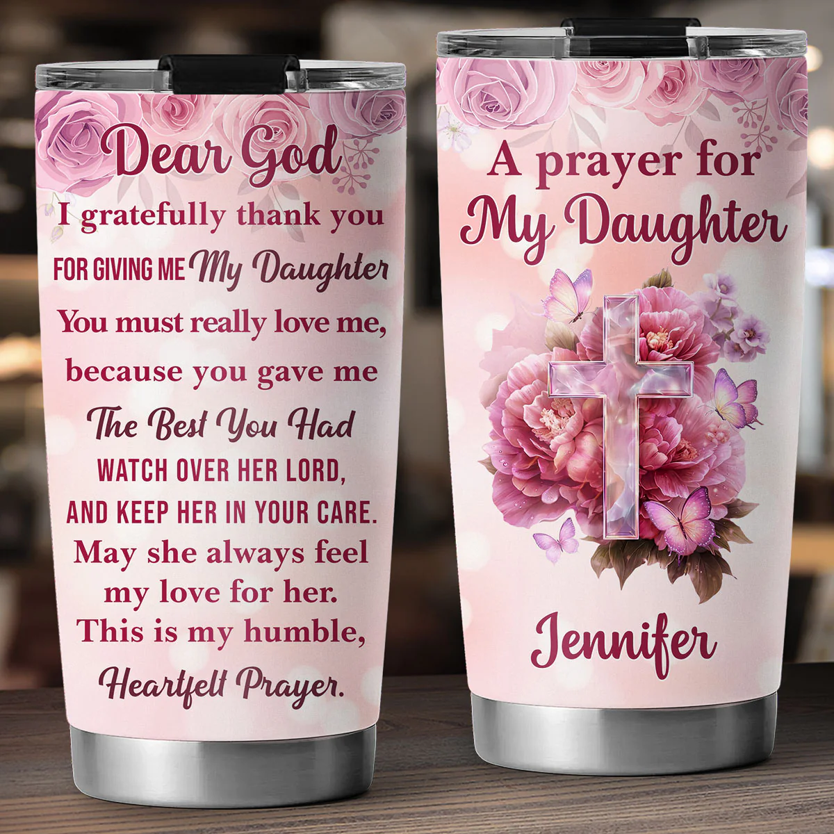 Thanks For Giving Me The Best - Personalized Custom 3D Effect Tumbler - Image 4