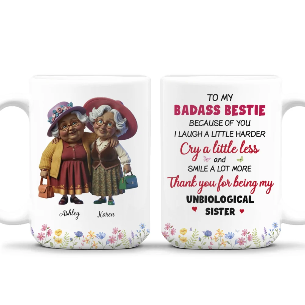 Thanks For My Unbiological Sister 2 - Personalized Custom Coffee Mug - Image 10