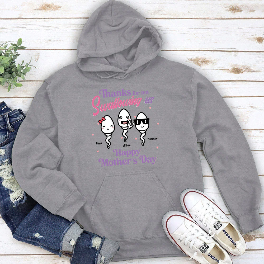Thanks For Not Swallowing Us - Personalized Custom Hoodie - Image 4