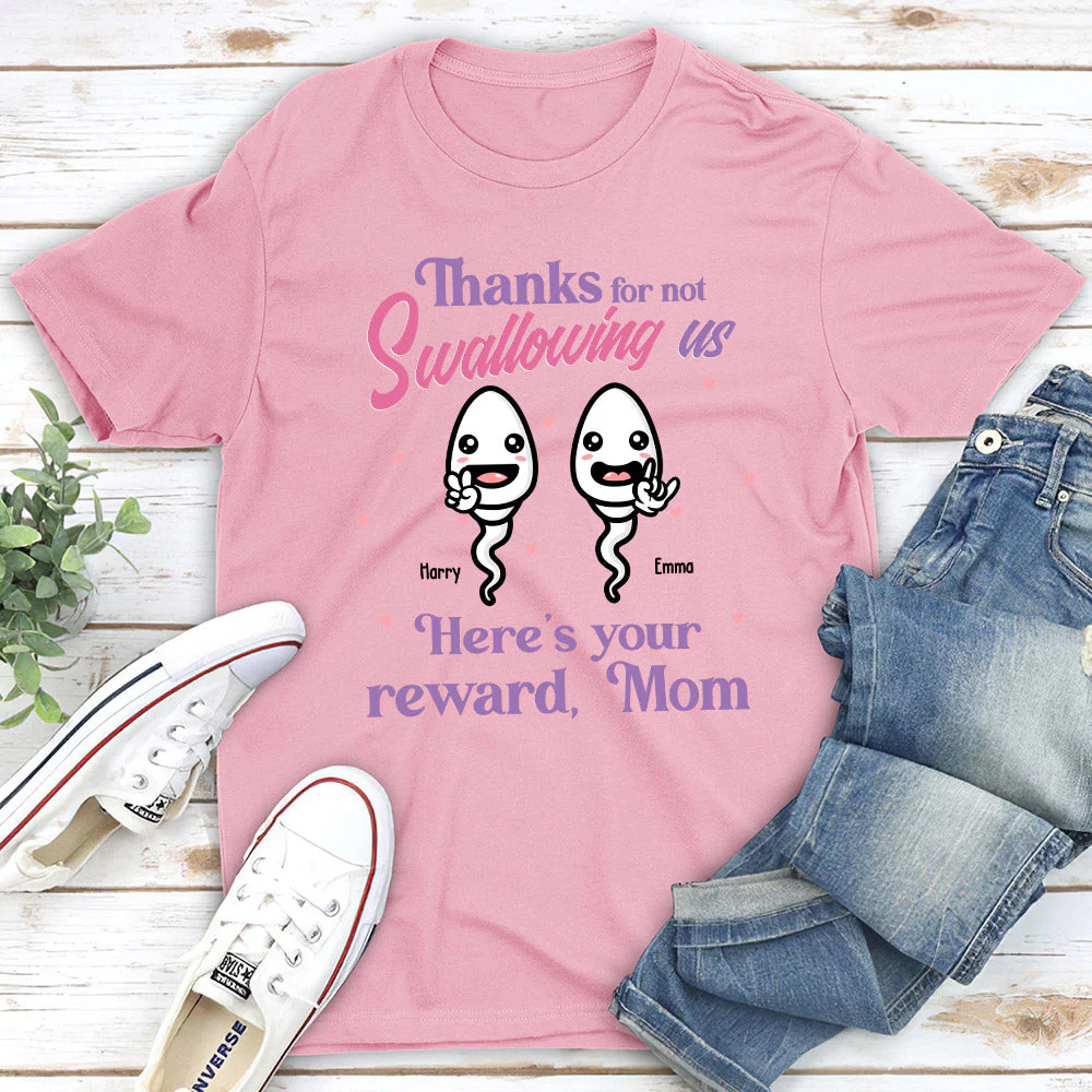 Thanks For Not Swallowing Us - Personalized Custom Unisex T-shirt - Image 3