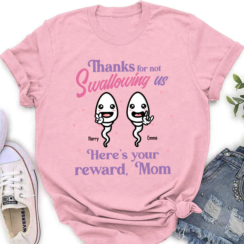 Thanks For Not Swallowing Us - Personalized Custom Women's T-shirt - Image 3