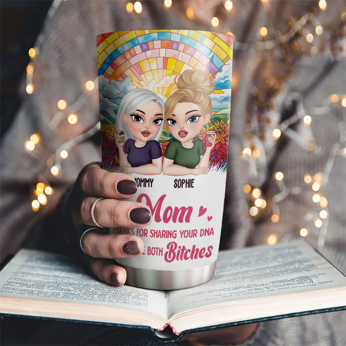 Thanks For Sharing DNA Mom - Personalized Custom Tumbler - Image 2