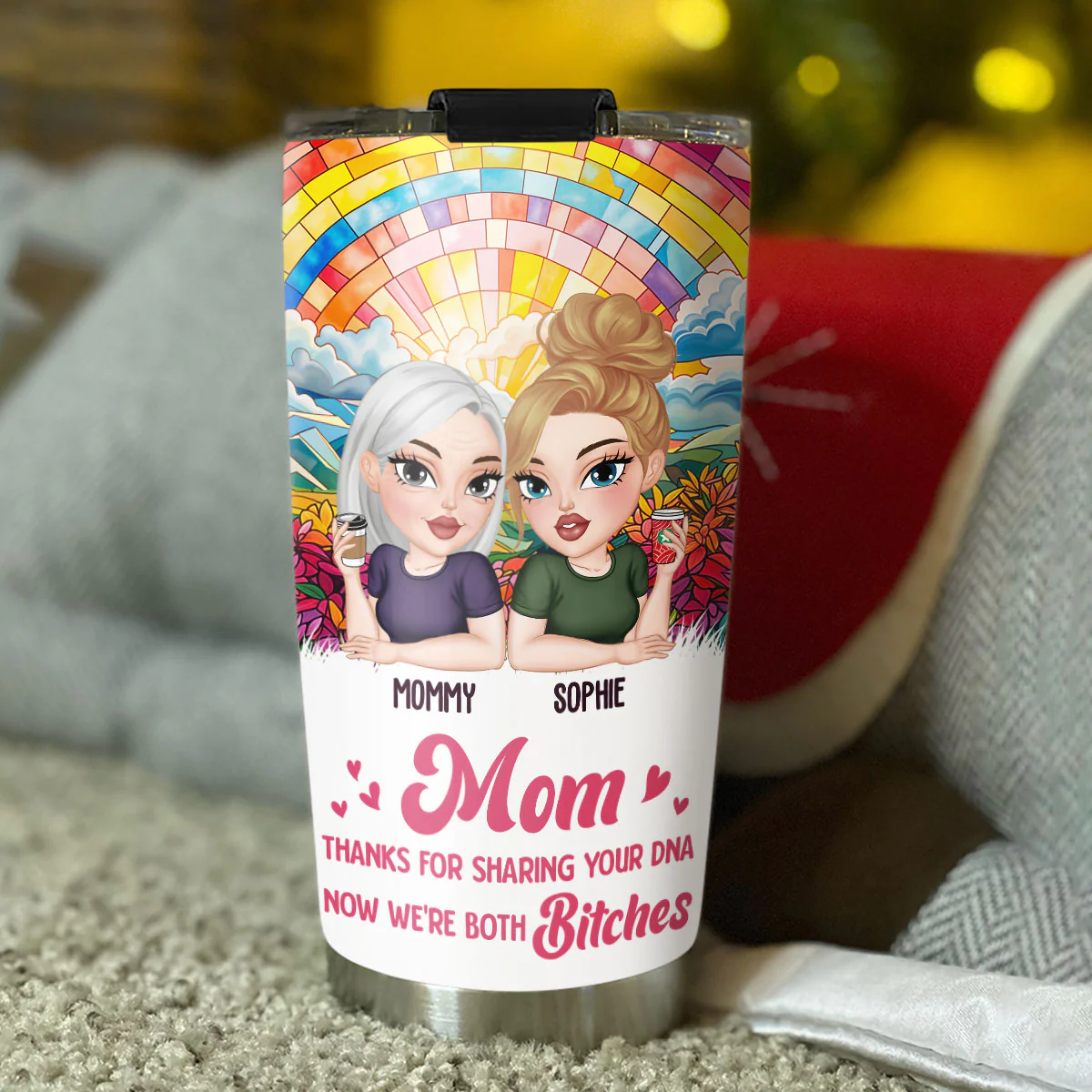 Thanks For Sharing DNA Mom - Personalized Custom Tumbler - Image 4