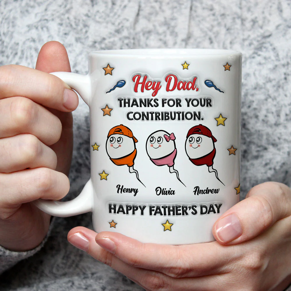 Thanks For Strong Swimmer Genes - Personalized Custom 3D Inflated Effect Mug - Image 4