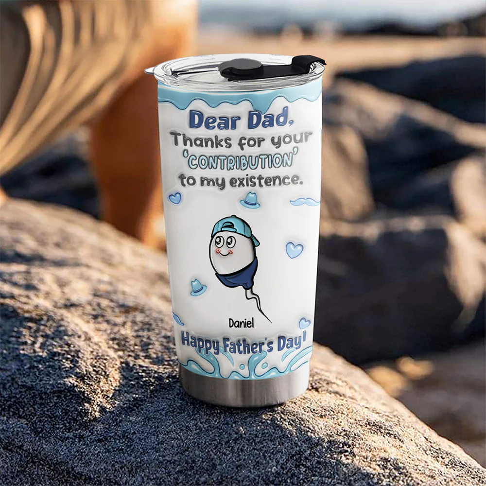 Thanks For The Contribution - Personalized Custom 3D Inflated Effect Tumbler - Image 5