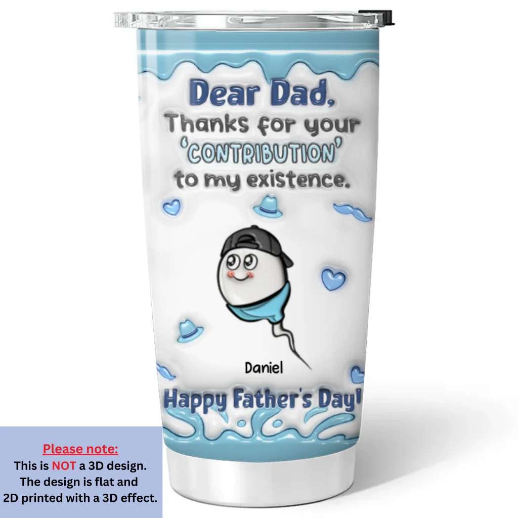 Thanks For The Contribution - Personalized Custom 3D Inflated Effect Tumbler - Image 6