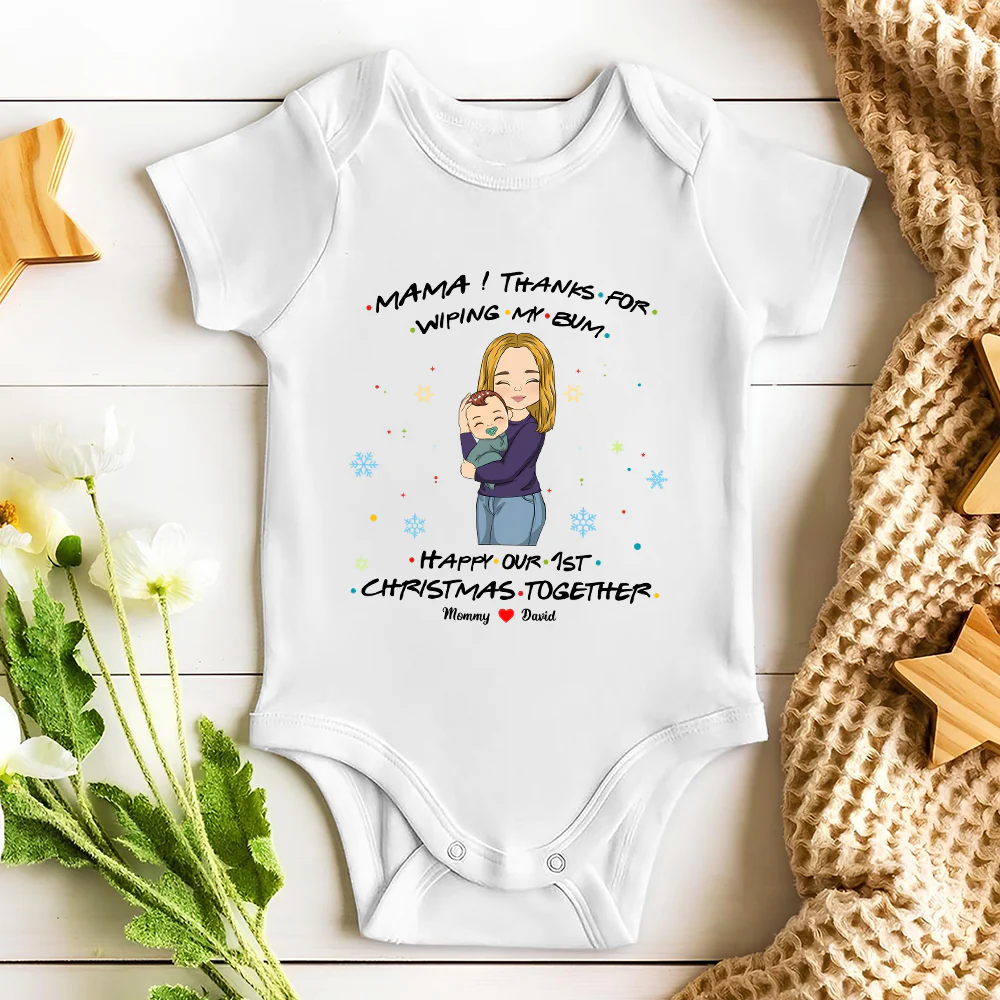 Thanks For Wiping My Bum - Personalized Custom Baby Onesie - Image 3