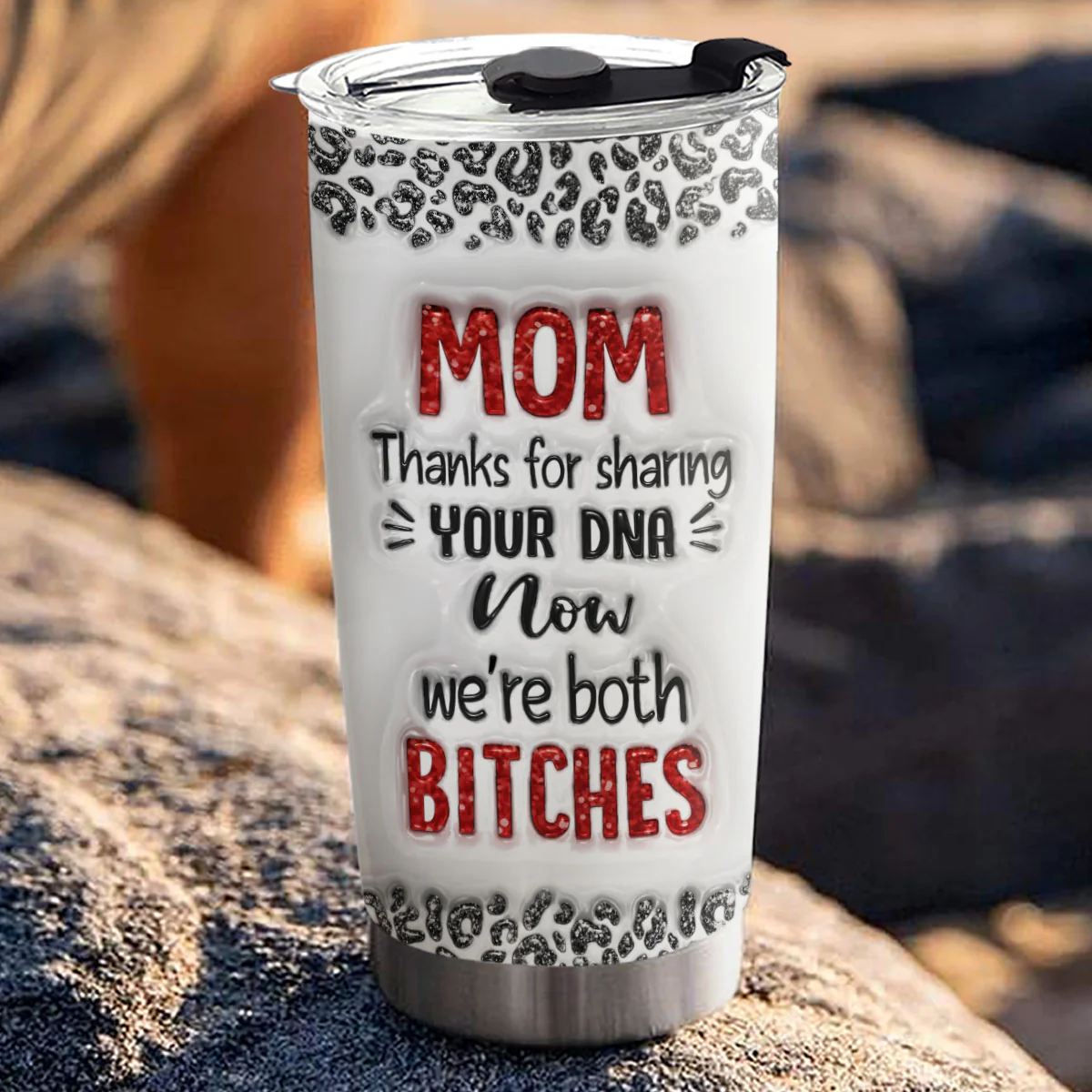 Thanks For Your Dna Mom - Personalized Custom 3D Inflated Effect Tumbler - Image 3