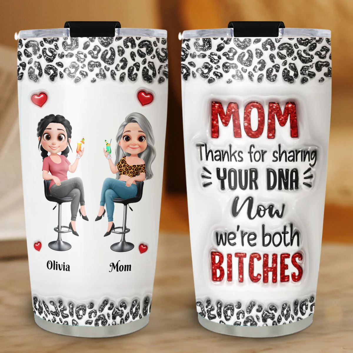 Thanks For Your Dna Mom - Personalized Custom 3D Inflated Effect Tumbler - Image 4