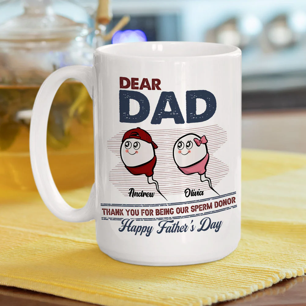 Thanks For Your Donate Dad - Personalized Custom Coffee Mug - Image 4