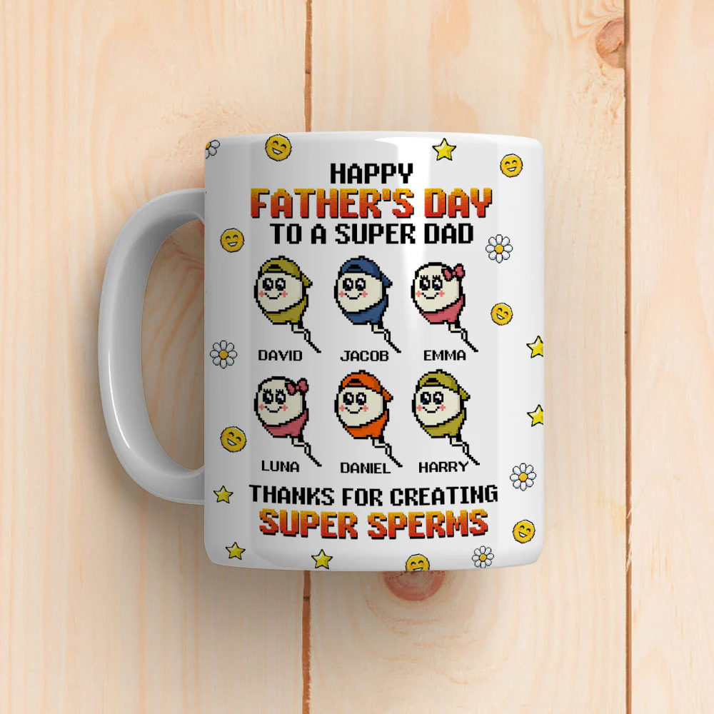 Thanks To Super Dad - Personalized Custom Coffee Mug - Image 5
