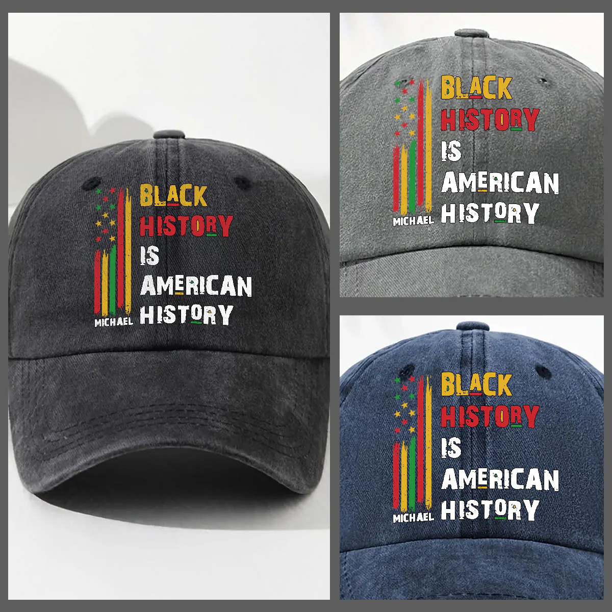 That Is It - Personalized Custom Vintage Washed Denim Cap - Image 2