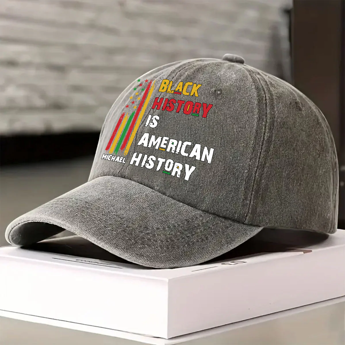 That Is It - Personalized Custom Vintage Washed Denim Cap - Image 4