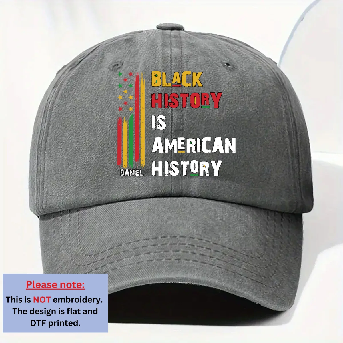 That Is It - Personalized Custom Vintage Washed Denim Cap - Image 7