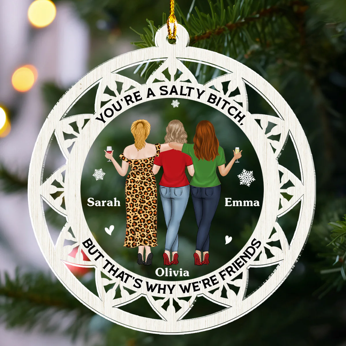 That Is Why We Are Friends - Personalized Custom Acrylic Ornament - Image 3