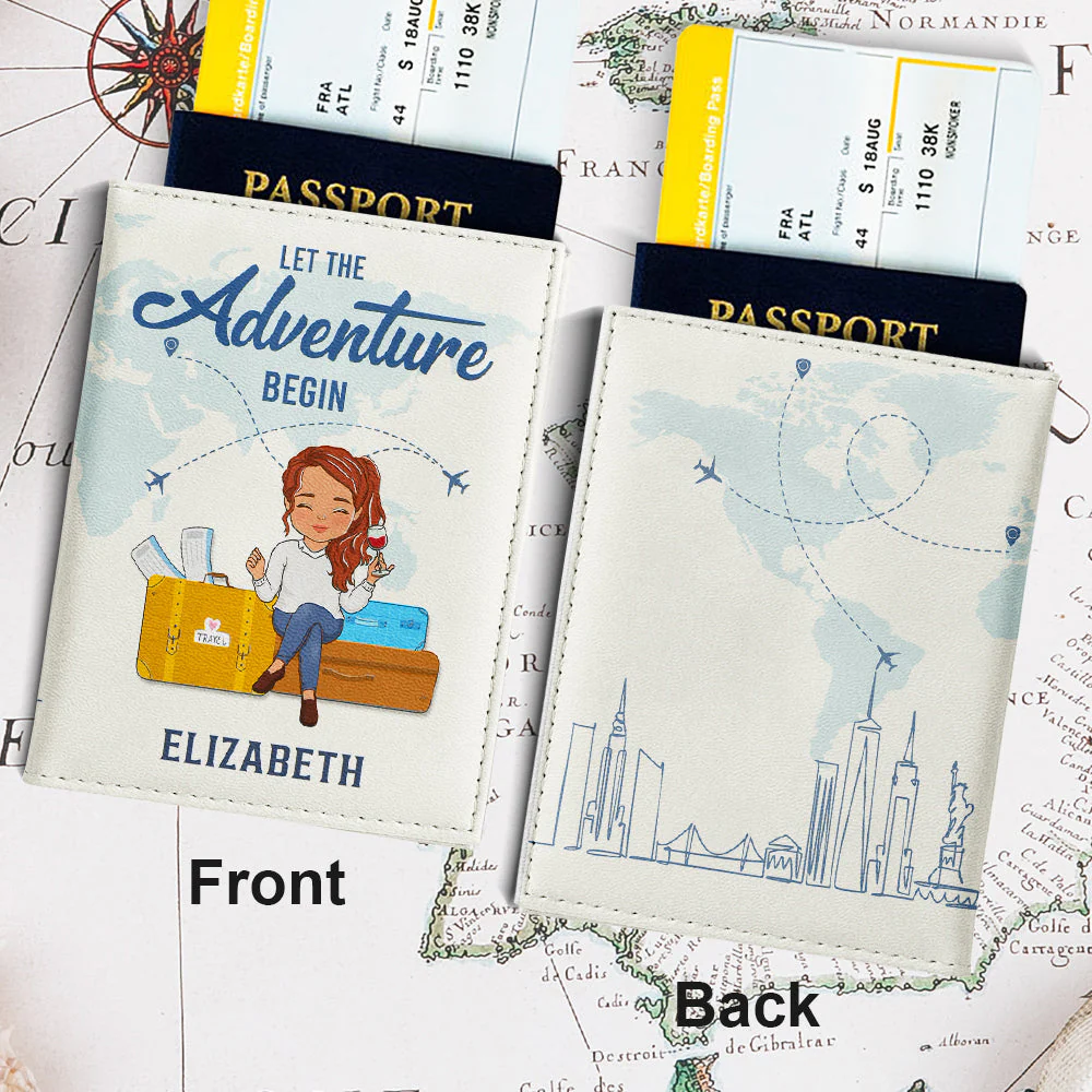 The Adventure Begin - Personalized Custom Passport Cover - Image 2