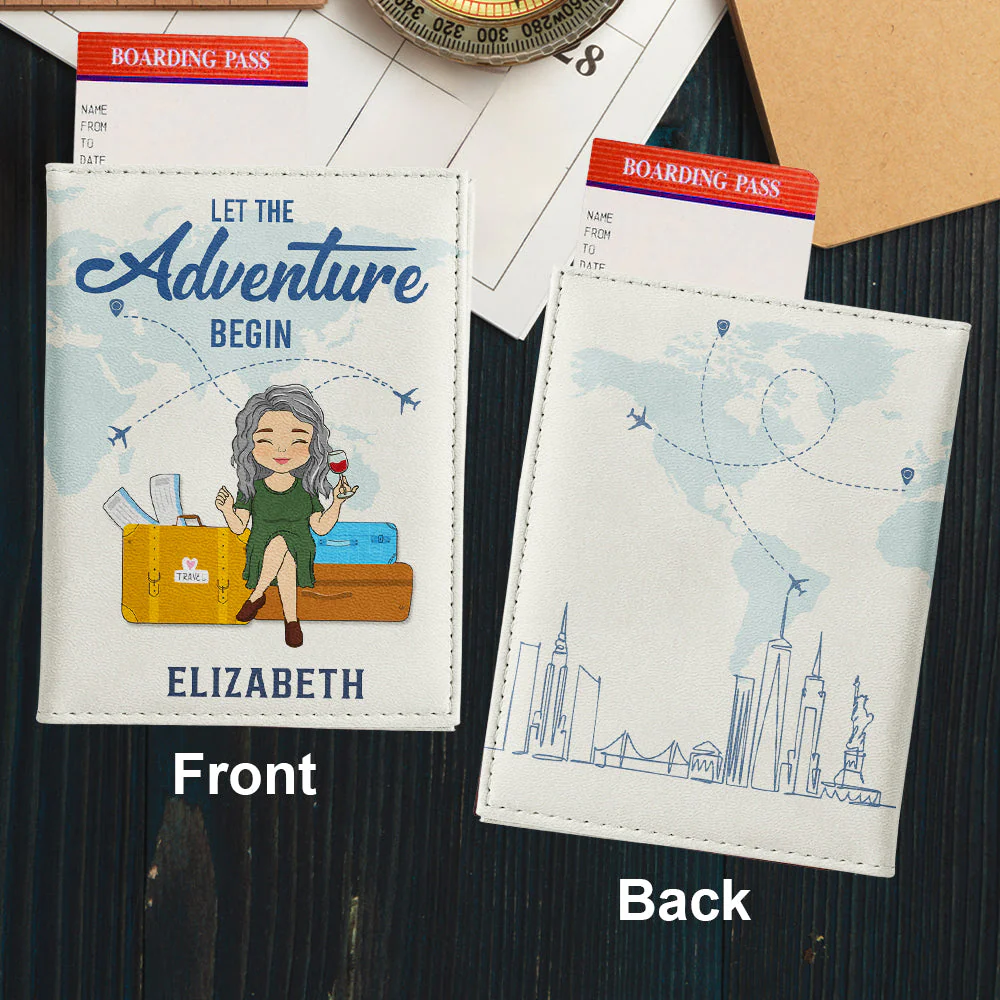 The Adventure Begin - Personalized Custom Passport Cover - Image 3