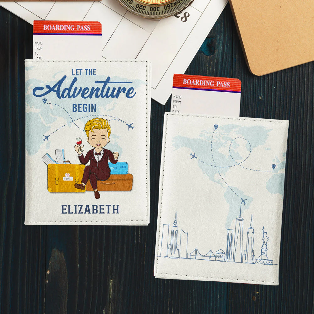 The Adventure Begin - Personalized Custom Passport Cover - Image 4