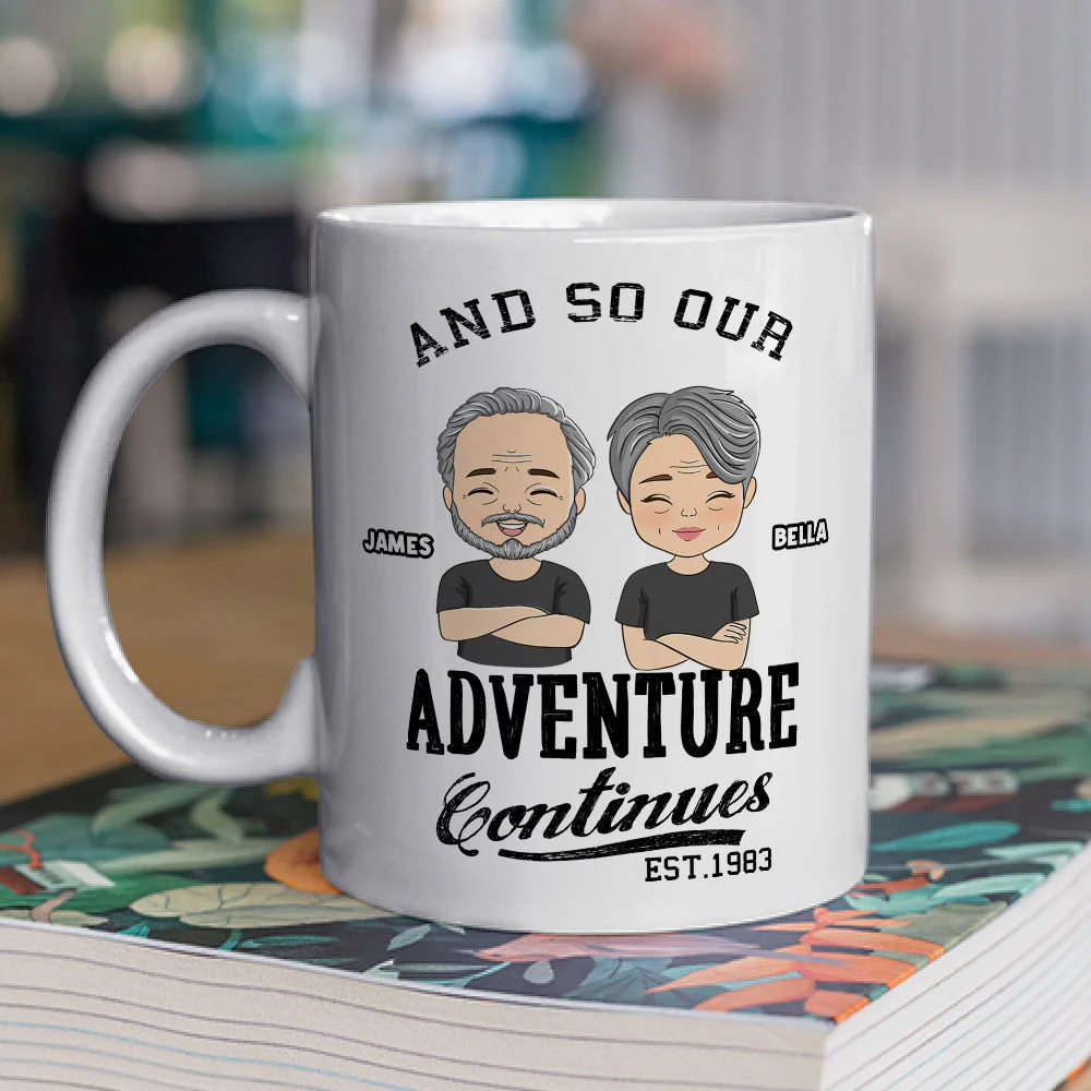 The Adventure Continues - Personalized Custom Coffee Mug - Image 3
