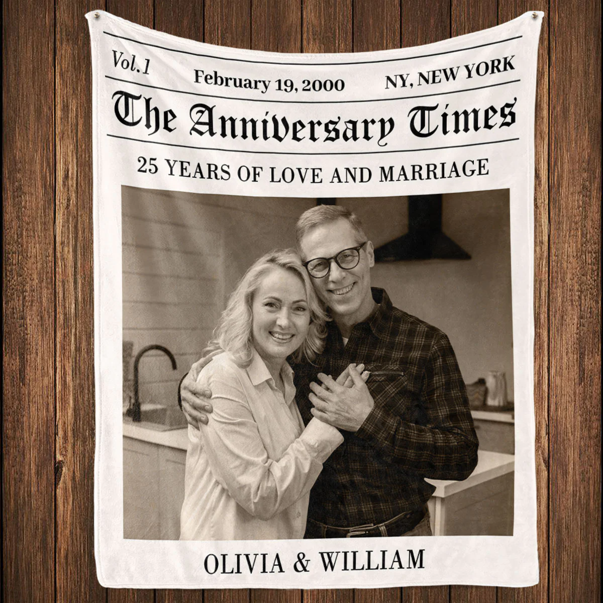 The Anniversary Times - Personalized Custom Fleece Blanket - Image 4