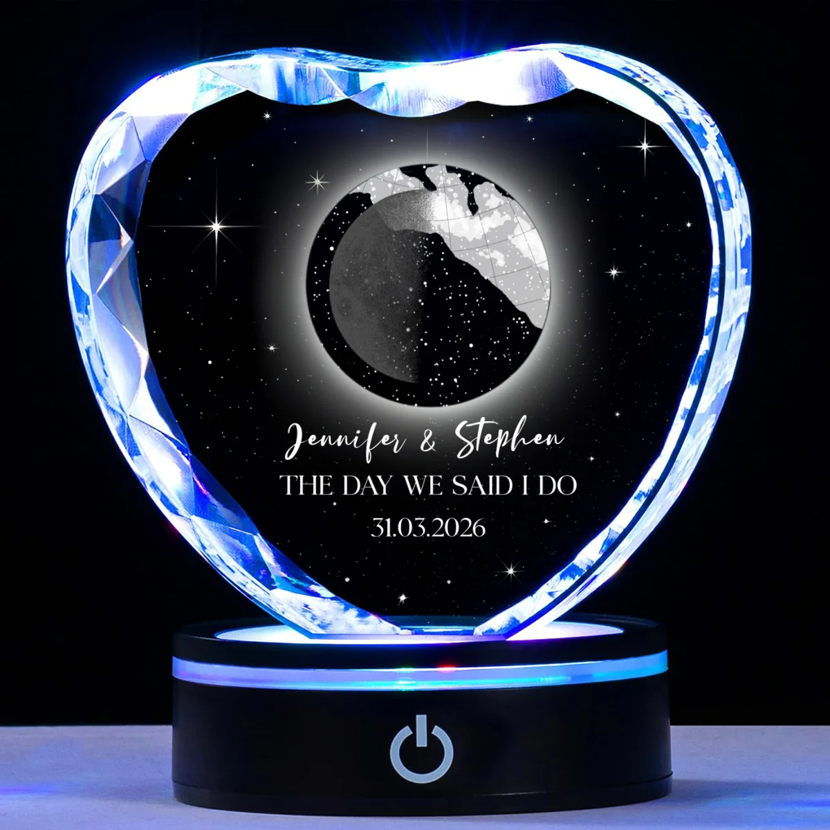 The Beginning Of Our Story - Personalized Custom Crystal Led Light - Image 6