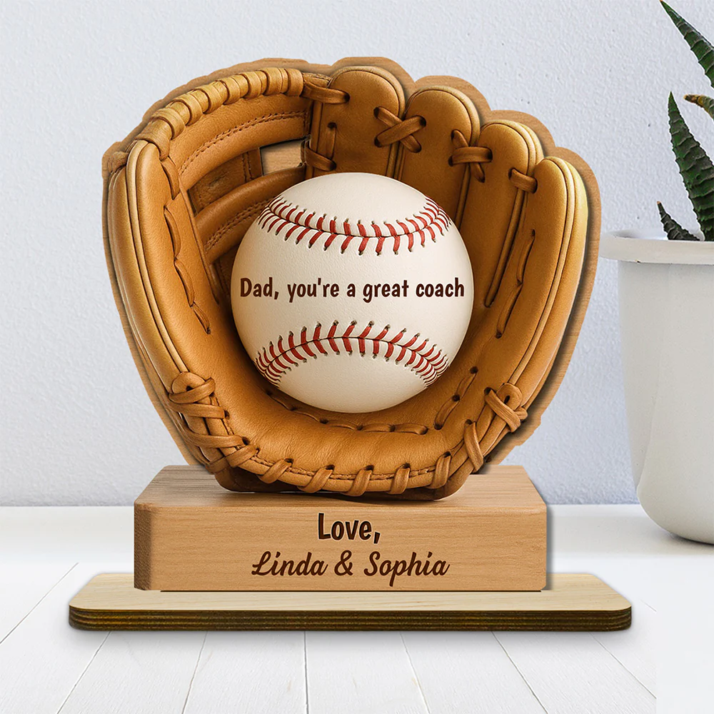 The Best Coach - Personalized Custom 2-Layer Wood Plaque With Flat Base - Image 2