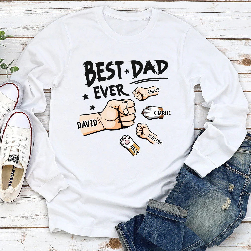 The Best Dad Ever In The World - Personalized Custom Shirt - Image 3