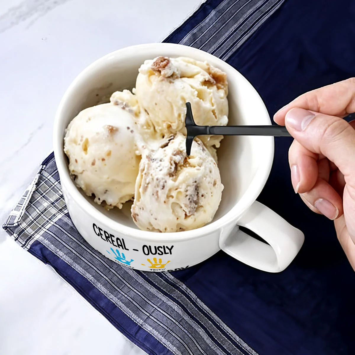 The Best Dad - Personalized Custom Ceramic Bowl - Image 3