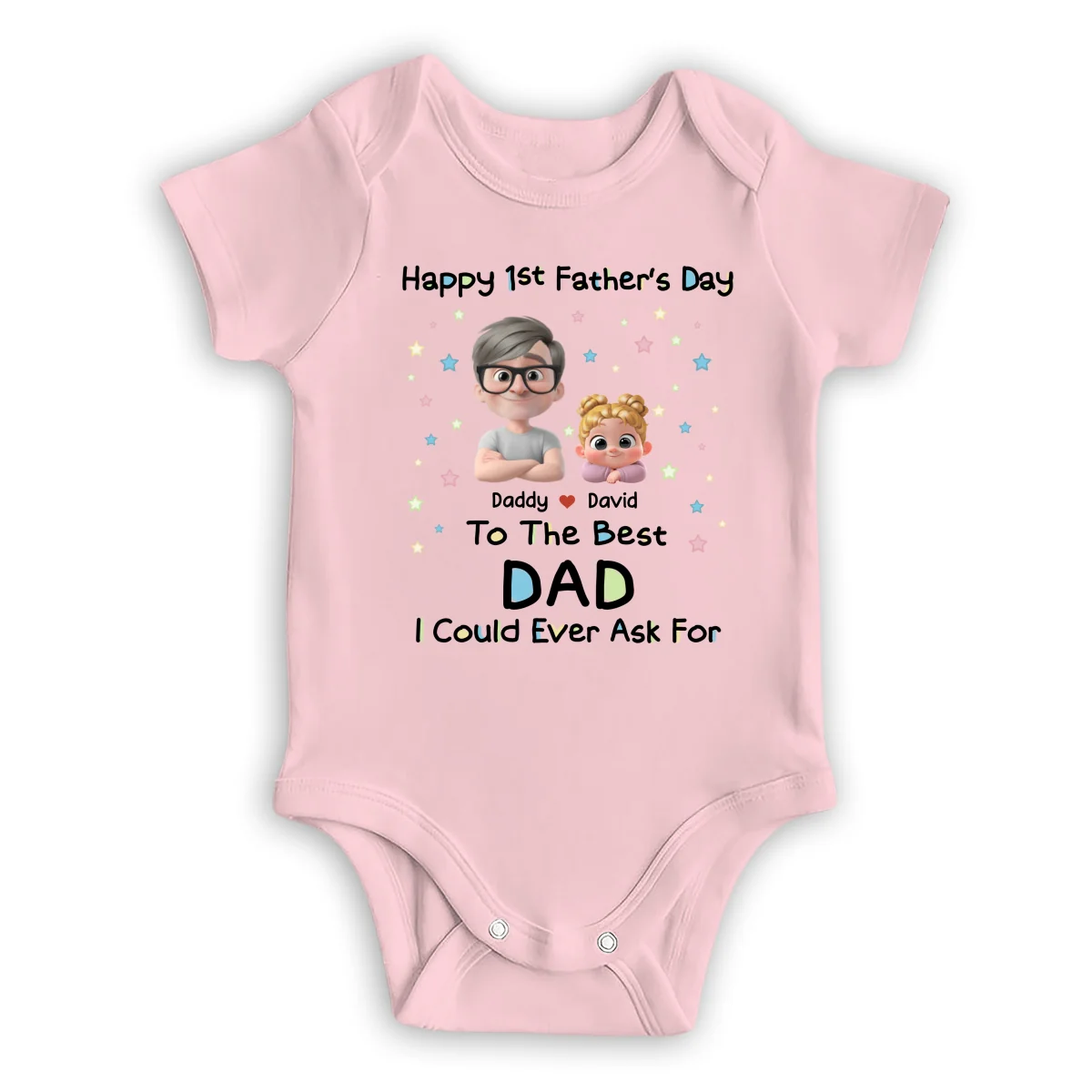 The Best Daddy - Personalized Custom Baby Onesie - Image 10