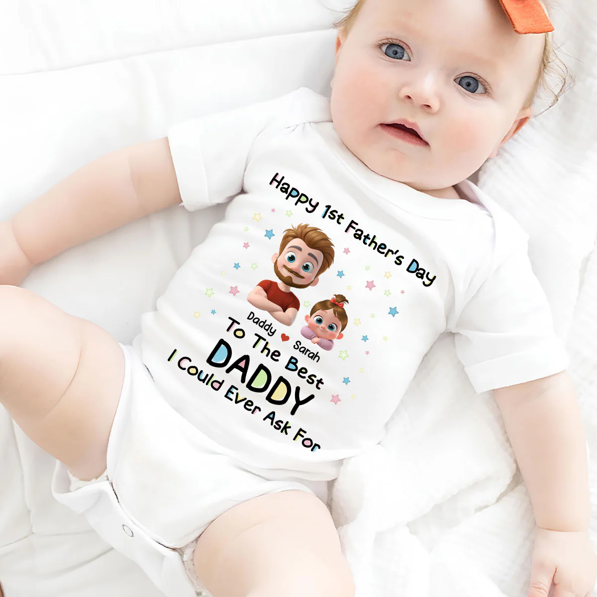 The Best Daddy - Personalized Custom Baby Onesie - Image 5