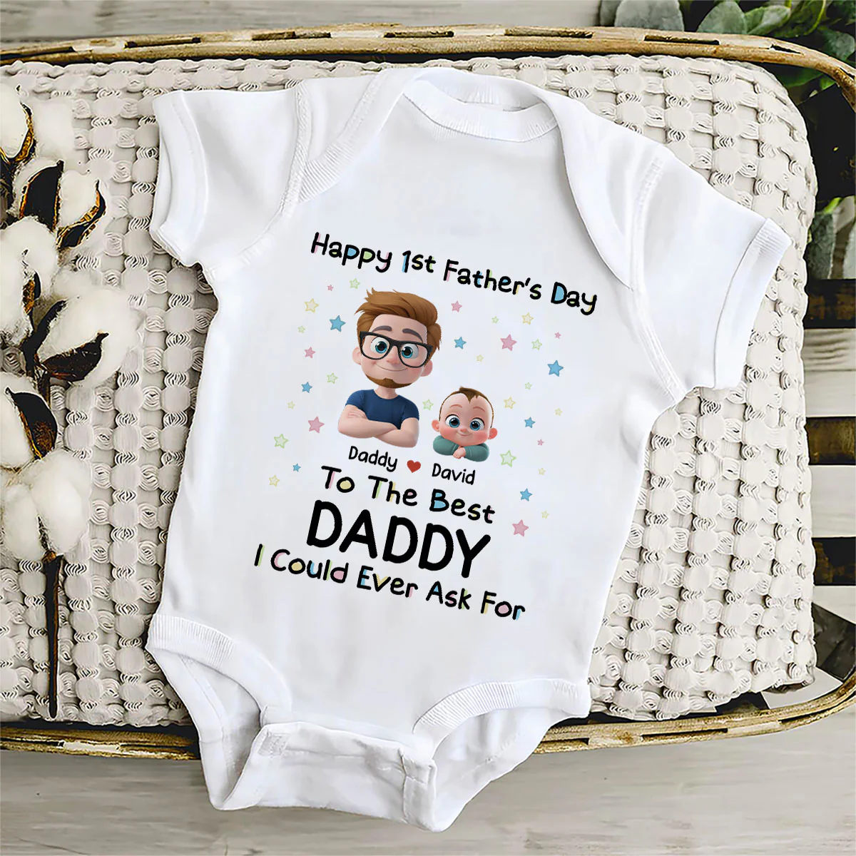 The Best Daddy - Personalized Custom Baby Onesie - Image 6