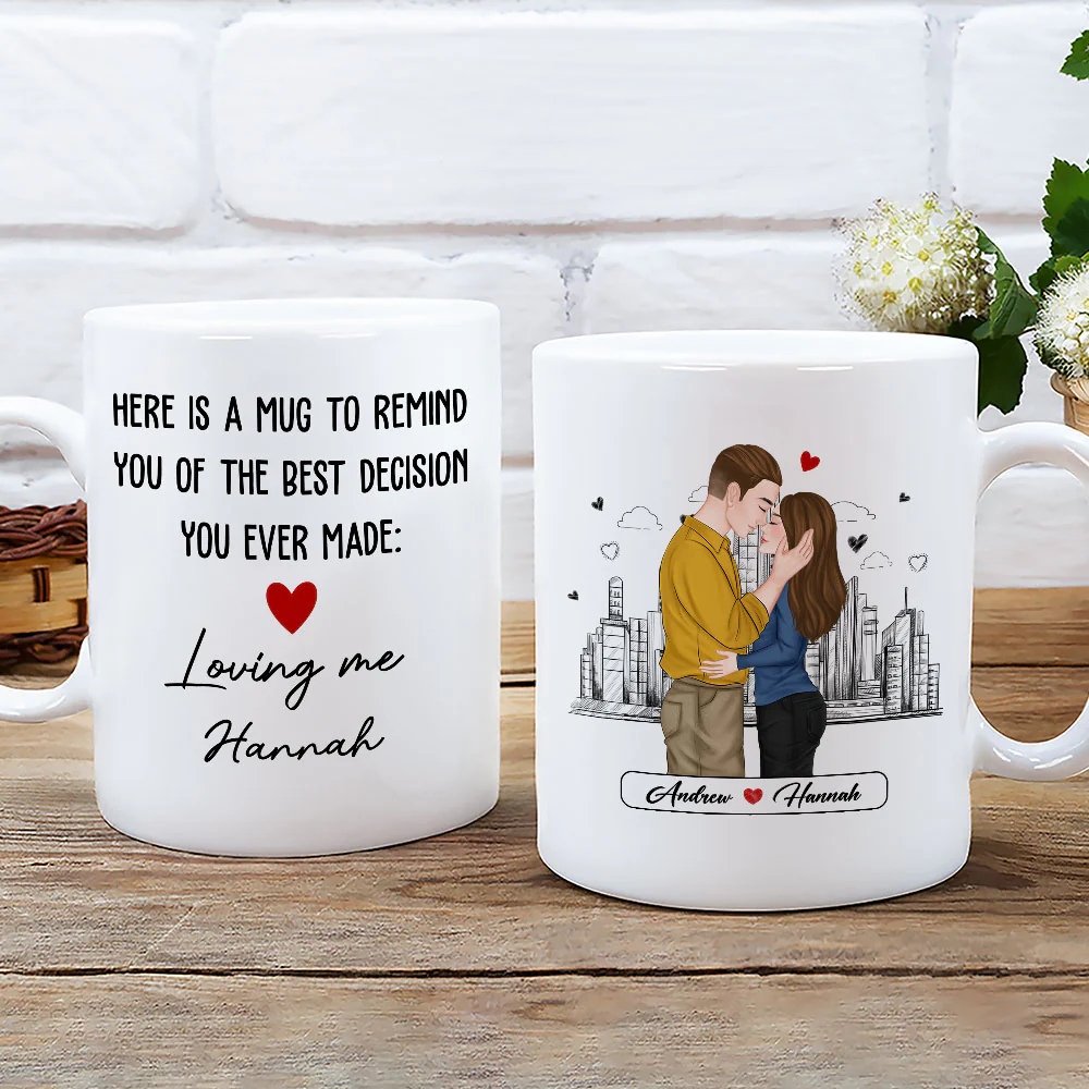 The Best Decision You Ever Made - Personalized Custom Coffee Mug - Image 3
