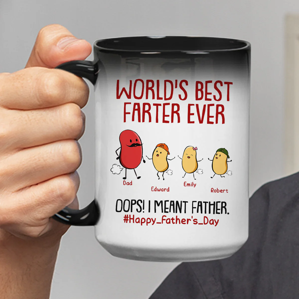 The Best Farter Ever - Personalized Custom Color Changing Mug - Image 3
