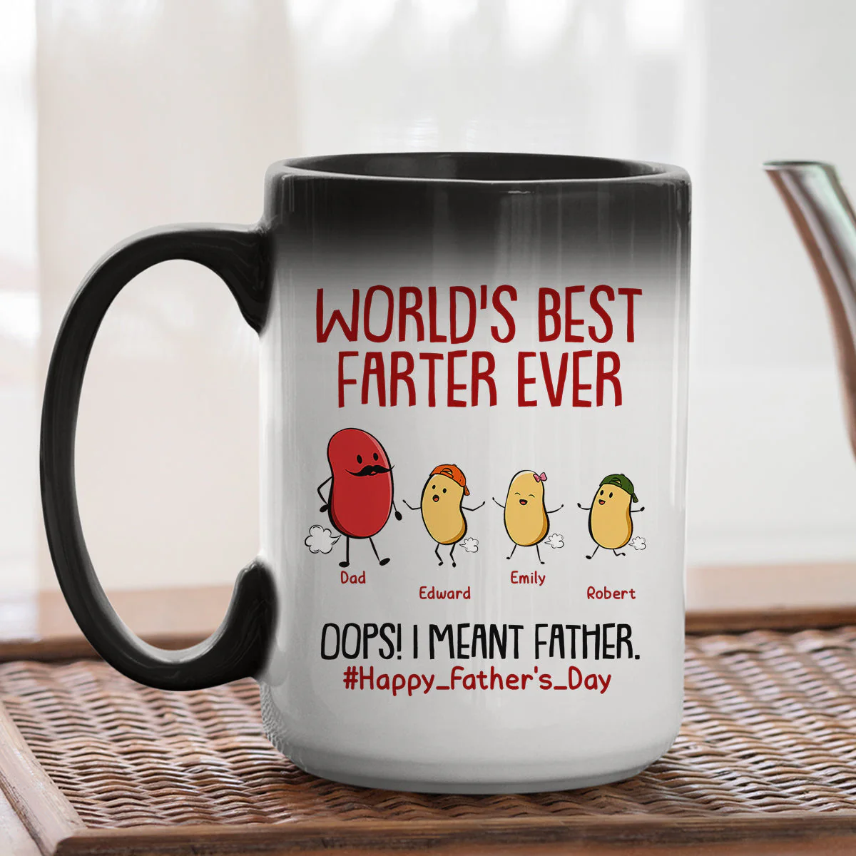 The Best Farter Ever - Personalized Custom Color Changing Mug - Image 4