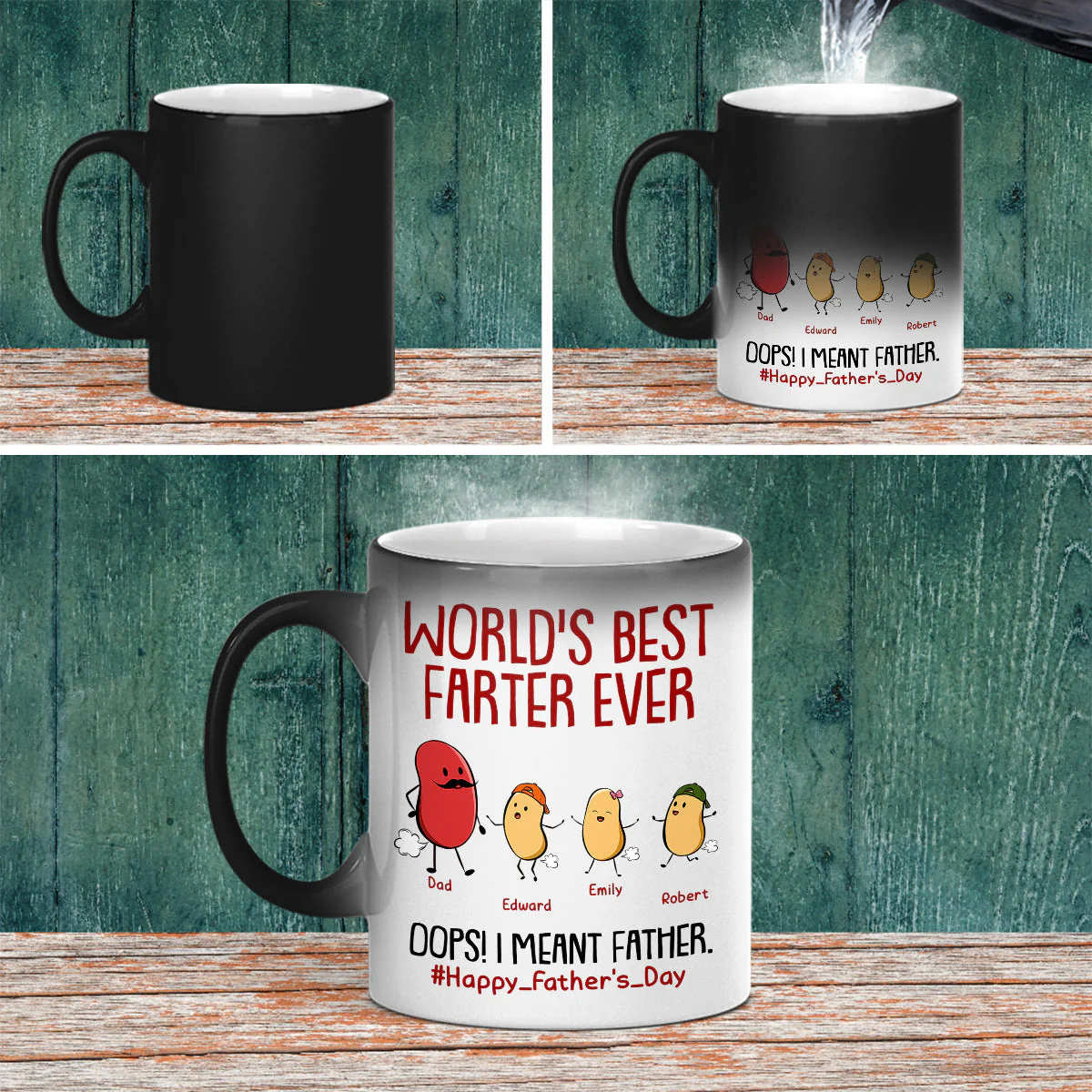 The Best Farter Ever - Personalized Custom Color Changing Mug - Image 5