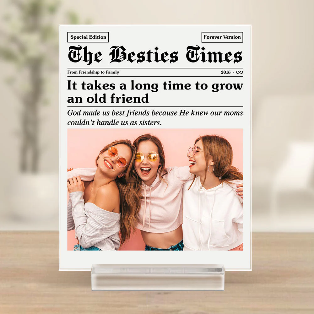 The Best Friend Forever Times - Personalized Custom Acrylic Plaque With Base - Image 2
