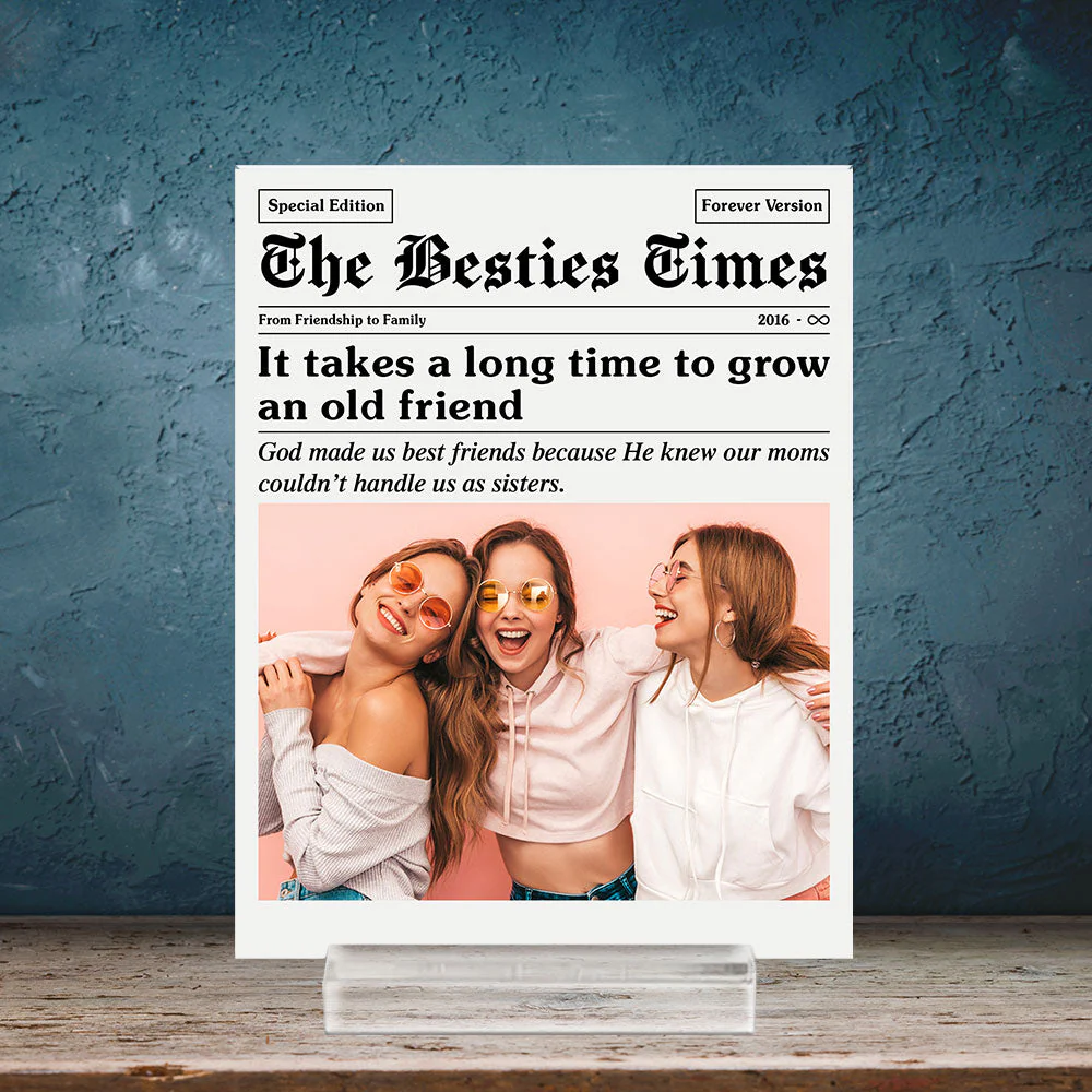 The Best Friend Forever Times - Personalized Custom Acrylic Plaque With Base - Image 3