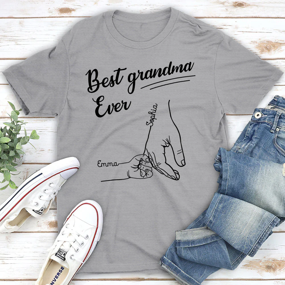 The Best Grandma Ever - Personalized Custom Shirt - Image 2