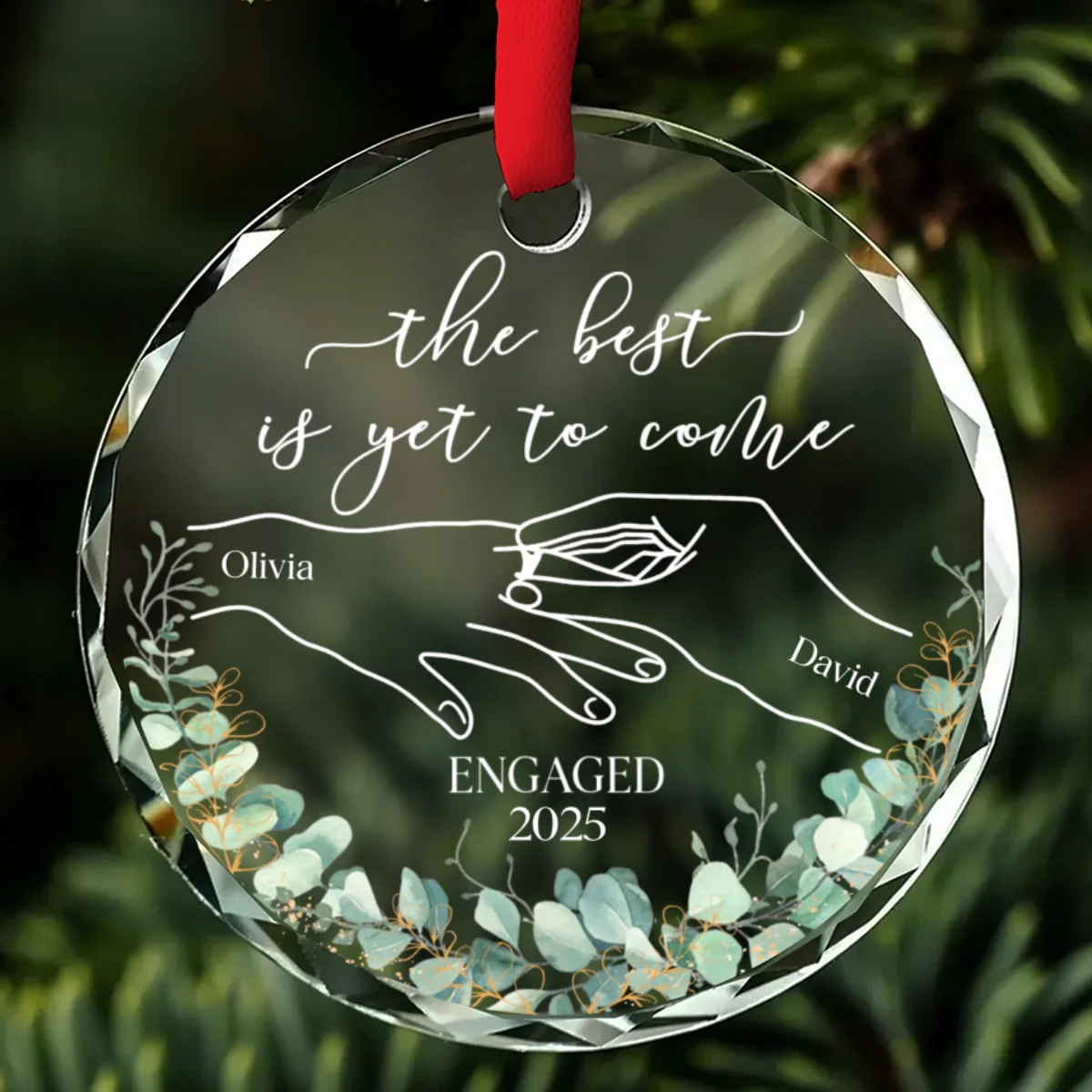 The Best Is Yet To Come - Personalized Custom Glass Ornament - Image 7